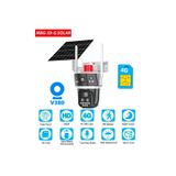 İMEXTECH 59G 4G Güneş Enerjili Sim Kartlı 10x Optik Zoom 4+4 MP Solar Güvenlik Kamerası, 360 Derece Açı, Beyaz