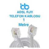 İMEXTECH ADSL RJ11 Telefon Kablosu, 1 Metre, İnternet Modemden Telefona Uyumlu BBTELEFONKABLOSU1