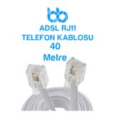 İMEXTECH ADSL RJ11 Telefon Kablosu, 40 Metre, İnternet Modemden Telefona Yüksek Hızlı BBTELEFONKABLOSU40
