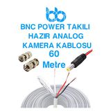 İmextech Analog Kamera Bağlantı Kablosu Power Jack Uçlu Bnc Takılı Kullanıma Hazır Montaj Kablosu