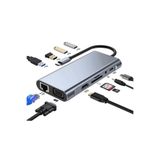 İMEXTECH BİLİŞİM BURADA ZR44/A 11 in 1 USB-C Dock, Gigabit Ethernet, Çift 4K HDMI, VGA, DisplayPort BBZR44