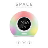 İMEXTECH SPACE Bluetooth Hoparlör, Saat, Alarm, Gece Lambası, USB, Aux, Radyo, Beyaz BBSPACE