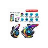İMEXTECH Y21 Rgb Işık Efektli Intercom Bluetooth Motosiklet Kask Kulaklığı Intercom Kulaklık