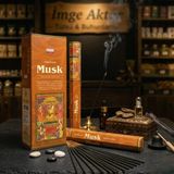 İmge Aktar Darshan Musk (Misk) Çubuk Tütsü (20'li Paket) - Mistik ve Kalıcı - 1 Adet
