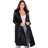 İmge Deri Deri Bella Siyah Kadın Kaban - XL