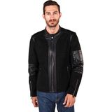 İmge Deri Deri Garnili Kaşe Kumaş Deri Mont - 2XL - Siyah