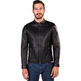 İmge Deri Fermuarlı Spor Erkek Deri Mont - XL - Siyah