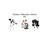 İMGESEL 3 Set Beraber-Teleskop + Mikroskop+ Dürbün Seti (150 kat Uzay Teleskopu+1200X Mikroskop+40X60 dürbün