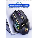 Imice Gw-X7 7 Tuşlu Sessiz 2.4g Wireless Bluetoothlu Şarj Edilebilir Kablosuz Gaming Mouse - Renkli
