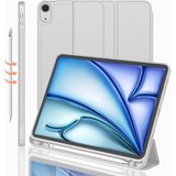 iMieet iPad Air 11 İnç Kılıf M3(2025) / M2 (2024), iPad Air 5. / 4. Nesil Kılıf 2022/2020 10,9 İnç Kalem Tutuculu, Yumuşak TPU Arka Kısımlı Üç Katlı Akıllı Kılıf (Açık Gri)