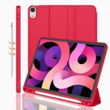 iMieet iPad Air 11 İnç Kılıf M3(2025) / M2 (2024), iPad Air 5. / 4. Nesil Kılıf 2022/2020 10,9 İnç Kalem Tutuculu, Yumuşak TPU Arka Kısımlı Üç Katlı Akıllı Kılıf (Kırmızı)