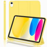 iMieet Yeni iPad 10. Nesil Kılıf 2022 10,9 İnç Kalem Tutuculu, Yumuşak TPU Sırtlı Üç Katlı Stand Akıllı Kılıf, Otomatik Uyanma/Uyku (Sarı)