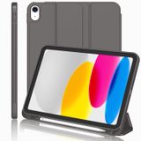 iMieet Yeni iPad 10. Nesil Kılıf 2022 10,9 İnç Kalem Tutuculu, Yumuşak TPU Sırtlı Üç Katlı Stand Akıllı Kılıf, Otomatik Uyanma/Uyku (Uzay Grisi)