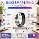 İmiki Imıkı Smart Ring Hafif Rahat Uyum 5ATM Suya Dayanıklı Aktivite ve Dokunmatik Kontrol (Gümüş, 9) Akıllı Yüzük - gümüş 9 numara