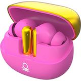 İmiki Imiki T14 Benetton Edition Bluetooth Kulaklık Pembe Sarı, Kristal Ses Kalitesi, Uzun Pil Ömrü, Prati