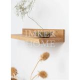 IMKER HOME Masif Ahşap Tekli Duvar Rafı Kahverengi 25 cm Genişlik 9 cm Derinlik Doğal Ağaç