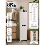 İmoka Dizayn Çok Amaçlı Banyo Dolabı Suntalam Malzeme ile Şık ve Fonksiyonel 4 Raflı Beyaz