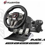 Imola F107 Force Feedback Yarış Direksiyon Seti (900°/270°, Hall Sensörlü 3 Pedallı, 6+1 H-Vites, Pc / Ps4 / Xbox Series X|s / Xbox One Uyumlu) - Siyah