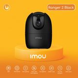IMOU Ranger 2 Black İç Ortam Akıllı WiFi PT Kamera/2 MP-Gece Görüşü-360° Hareket-İnsan Algılama-İki Yönlü Ses-SD Kart-ONVIF-Bulut(IPC-A22EP-H-Black)