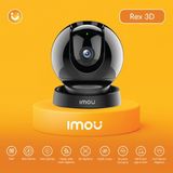 Imou Rex 3D Iç Ortam Wi-Fi PT Kamera 3 MP - Evcil Hayvan Algılama-Gece GÖRÜŞ-360° Hareket-Hareket ve Insan Algılama-İki Yönlü Konuşma-SD KART-ONVIF-(IPC-GS2DP-3K0W) - Siyah