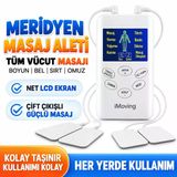 İmoving Dijital Lcd Ekranlı Elektrikli Masaj Aleti Tens Ems Çift Çıkışlı 8 Modlu Ayarlanabilir Yoğunluklu