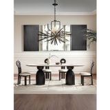 İmperial İtalyan Still Oval Traverten Yemek Masası 80X160
