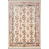 Imperial Luxe Il003r Krem Çerçeveli Halı Klasik Desen 100 Tarak Bambu Viskon İpek Serisi 100 X 200 Krem