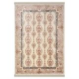 Imperial Luxe Il003r Krem Çerçeveli Halı Klasik Desen 100 Tarak Bambu Viskon İpek Serisi 100 X 300 Krem