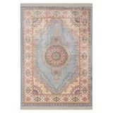 Imperial Luxe Il004g Gri Krem Çerçeveli Göbekli Halı Klasik Desen 100 Tarak Bambu Viskon İpek Serisi 200 X 290 Grı