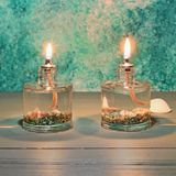 İmperiums 2'li Ocean Green Cylinder Dekoratif Kandil Mum