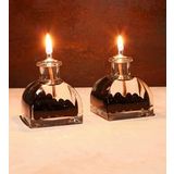 impeRiums Black Pearl Dekoratif Kandil Mum 2'li Set