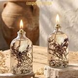 impeRiums Dekoratif Kandil Mum 100 ml 2'Li Set (Deniz Kabuğu) - İçerisinde doğal bitkiler bulunan el yapımı tekrar doldurulabilir cam kandil mum seti