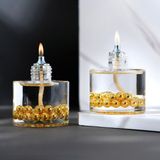 İmperiums Gold Pearl Cylinder Dekoratif Kandil Mum 2'li Set - Altın - 2 Adet