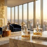 İmperiums Gold Pearl Cylinder Dekoratif Kandil Mum 2'li Set