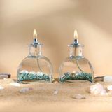 Imperiums Ocean Green Dekoratif Kandil Mum 2'li Set - Yeşil - 2 Adet