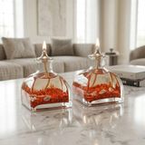 Imperiums Ocean Red Dekoratif Kandil Mum 2'li Set - Kırmızı - 2 Adet