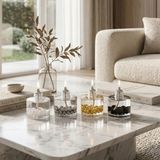 İmperiums Pearl Cylinder Dekoratif Kandil Mum 4'lü Set - Renkli - 4 Adet