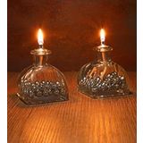 impeRiums Silver Pearl Dekoratif Kandil Mum 2'li Set