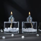 impeRiums White Pearl Cylinder Dekoratif Kandil Mum 2'li Set