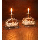 impeRiums White Pearl Dekoratif Kandil Mum 2'li Set