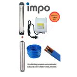 İmpo SK 404/27 Technoplast Başlıklı Derin Kuyu 3 Hp Monofaze Motorlu 20 mt Kablolu Panolu Dalgıç Pompa