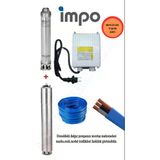 İmpo SK 415/08 Krom Başlıklı Derin Kuyu 3 Hp Monofaze Motorlu 35 mt Kablolu Panolu Dalgıç Pompa