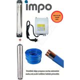 İmpo SK 415/08 Technoplast Başlıklı Derin Kuyu 3 Hp Monofaze Motorlu 30 mt Kablolu Panolu Dalgıç Pompa