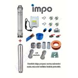 İmpo SK404-27 3 HP Krom Başlıklı 40 MT Yassı Kablolu ve Panolu 80 mt Halatlı Çift Vanalı Akıtma Başlıklı Monofaze Takım Dalgıç Pompa