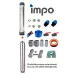 İmpo SK404-27 3 HP Technoplast Başlıklı 80 MT Yassı Kablolu ve Panolu 160 mt Halatlı Çift Vanalı Akıtma Başlıklı Trifaze Takım Dalgıç Pompa