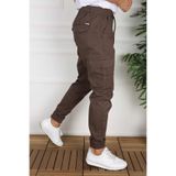 IMPOSING JNS Erkek Cepli Kargo Pantolon Beli Ve Paçası Lastikli Slim Fit Likralı Yeni Sezon