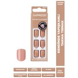 Impress Color Kendinden Yapışkanlı Takma Tırnak Kısa Tarçın