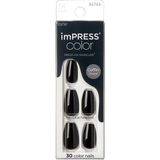 Impress Color Kendinden Yapışkanlı Uzun Takma Tırnak - Siyah