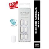 Impress Kendinden Yapışkanlı Takma Tırnak Beyaz Small