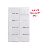 İMPROZAMAN 10 Adet Proximity Rfid 125 KHz Personel Devam Kontrol Kartı Numaralı Beyaz